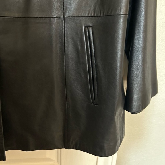 Liz Claiborne Super Soft Leather Coat. Size 3X. Black. Excellent condition. - Picture 3 of 6